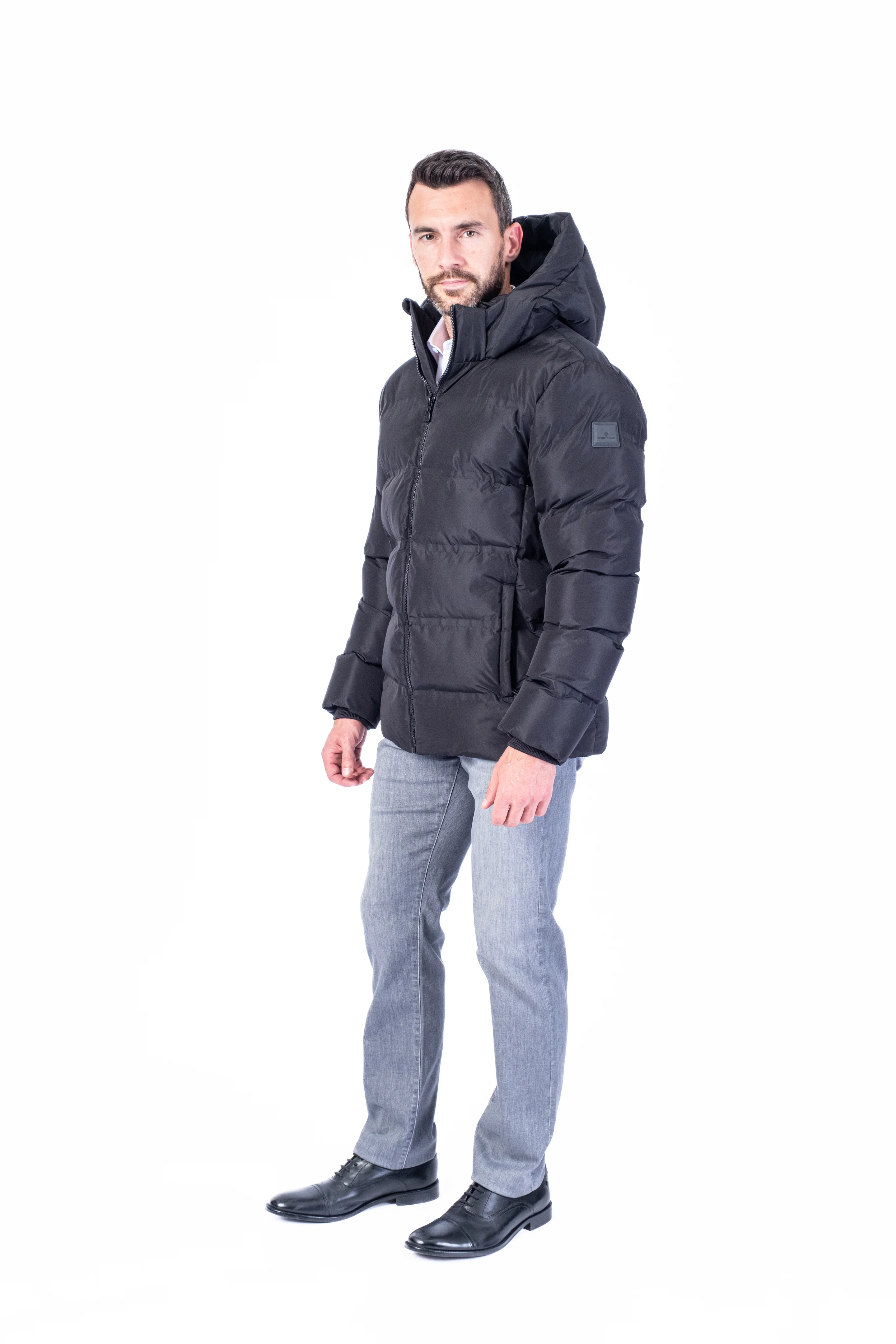 "ANTONIE" Mid-Weight Heat Sealed Puffer - Black - Image 3