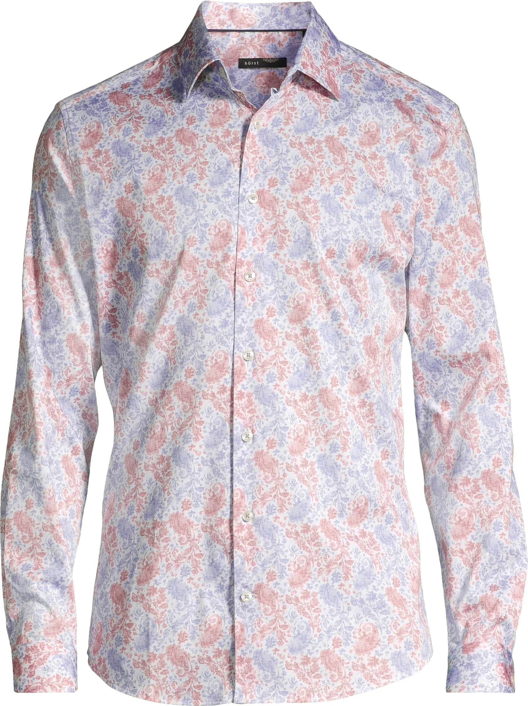 Cotton/Stretch Large Floral Print Knit Sport Shirt - Multi - Image 3