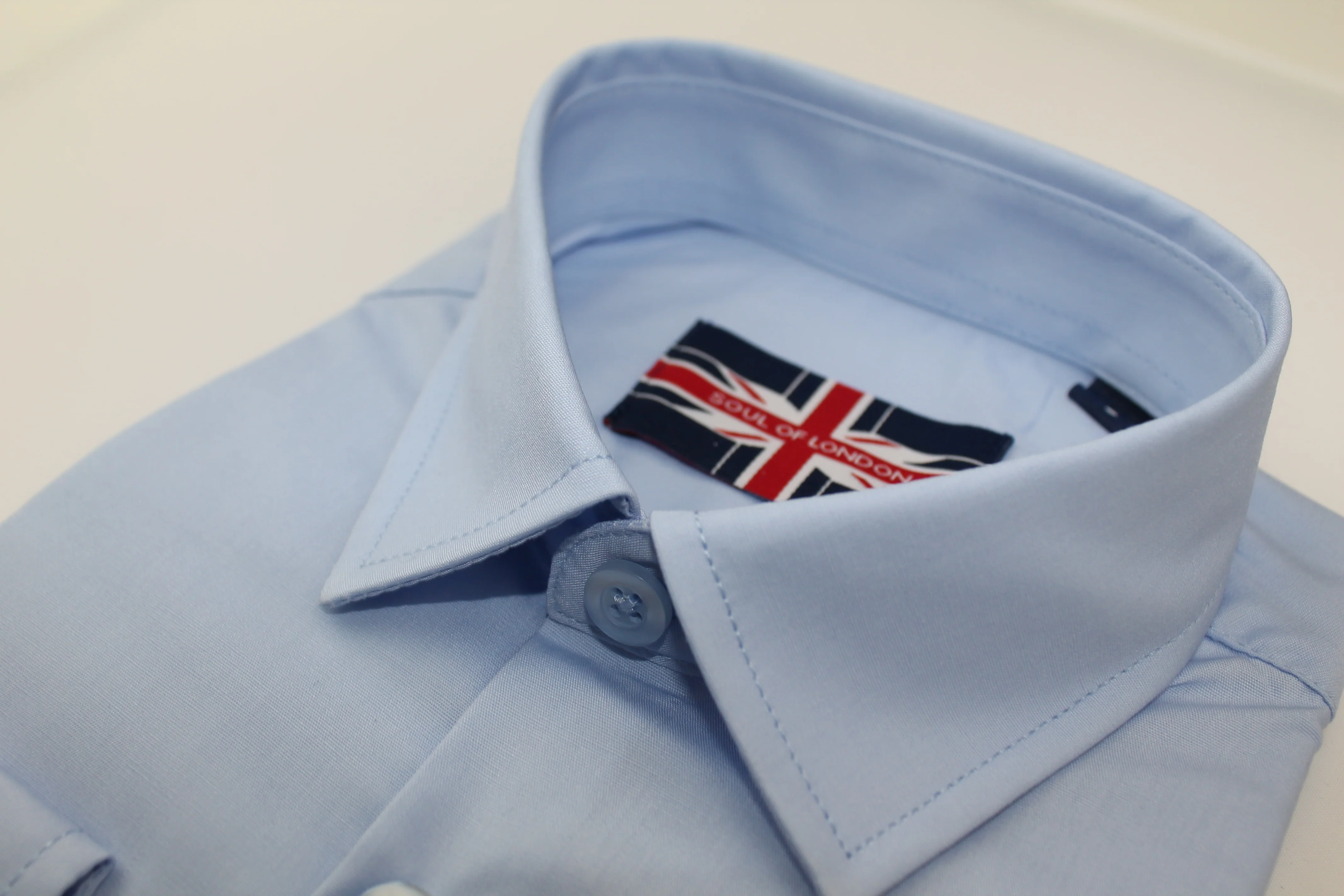 Kids Solid Dress Shirt - Image 3