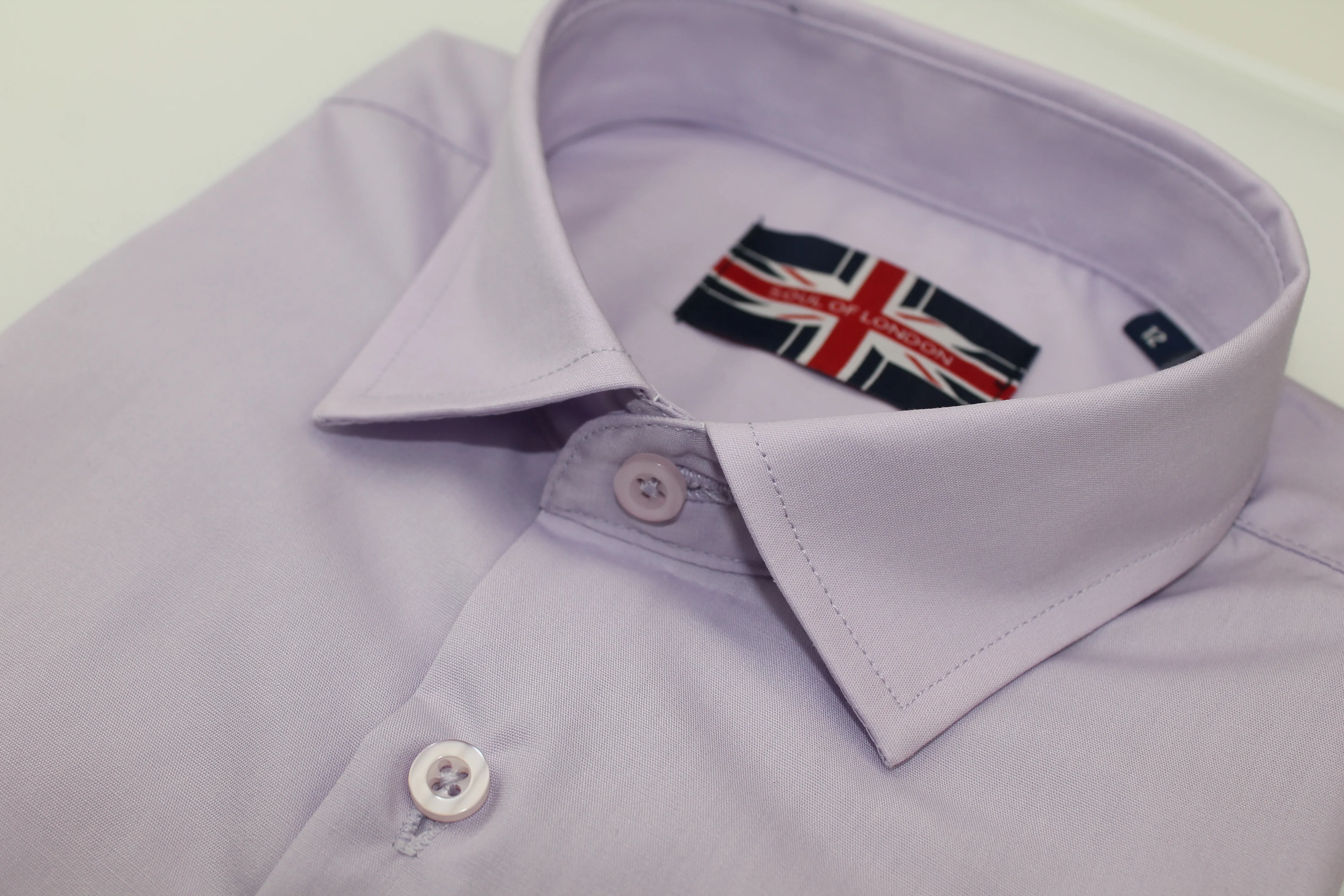 Kids Solid Dress Shirt - Image 4