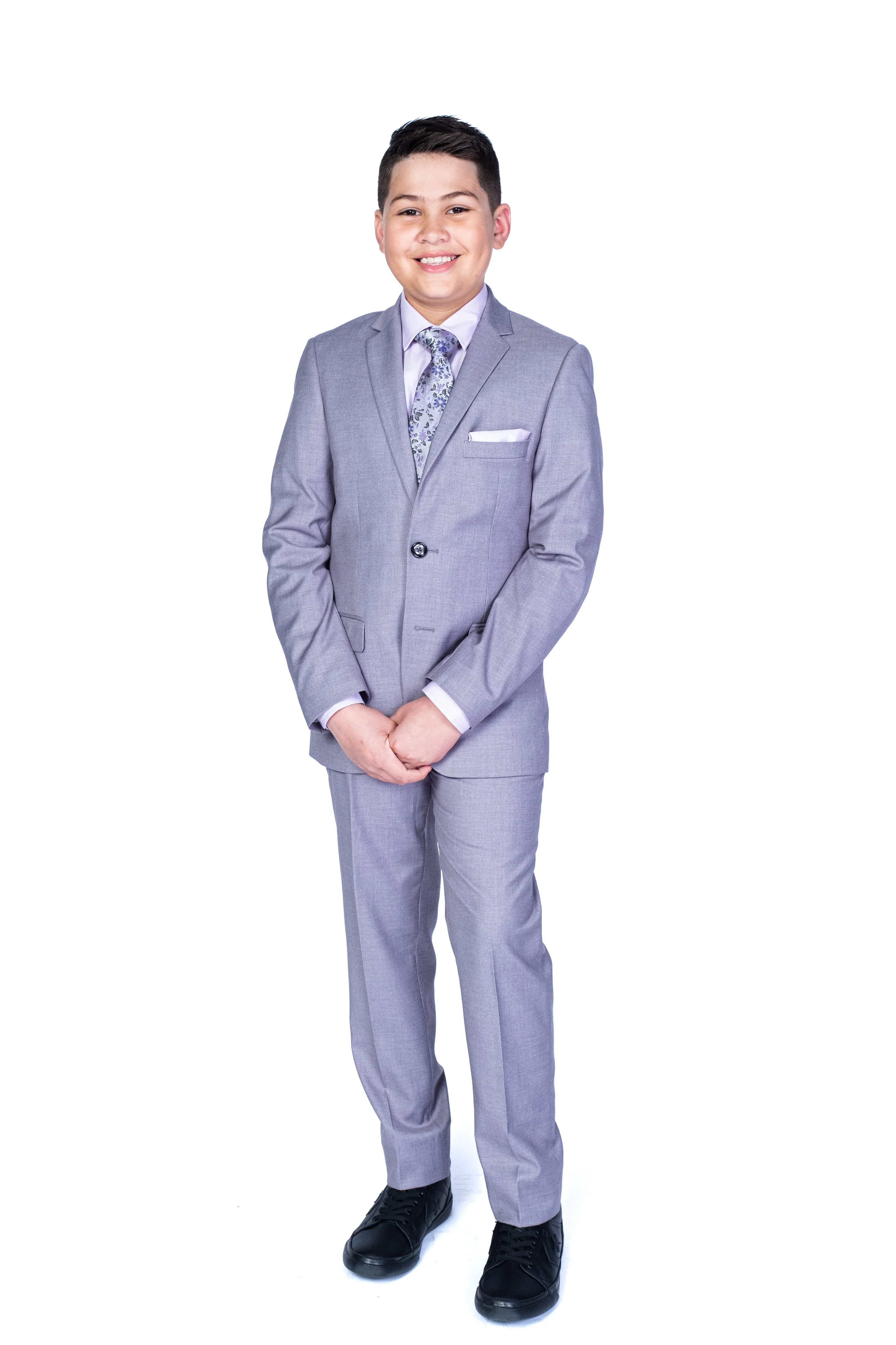 Kids Solid Stretch Suit - Image 5