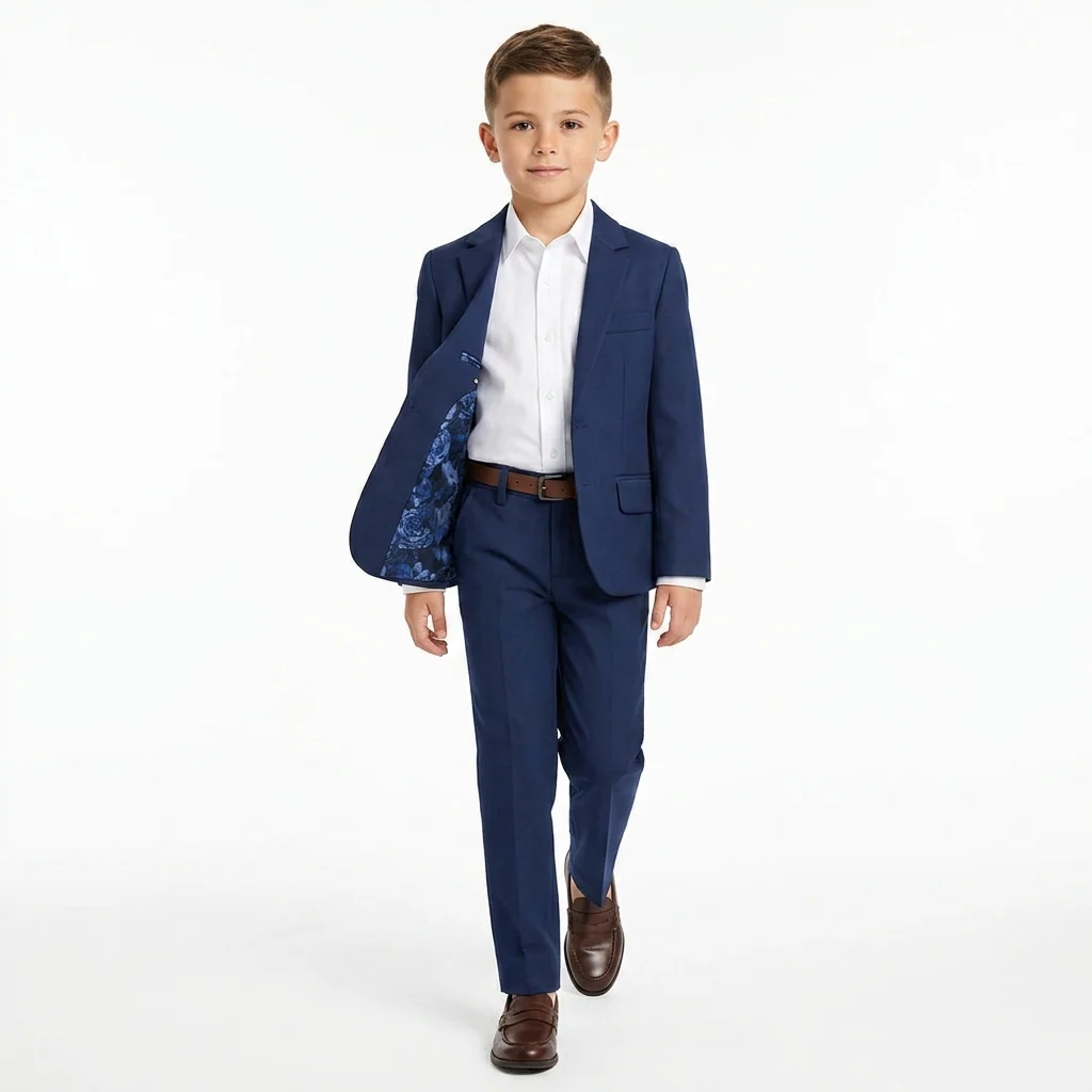 Kids Solid Stretch Suit - Image 6