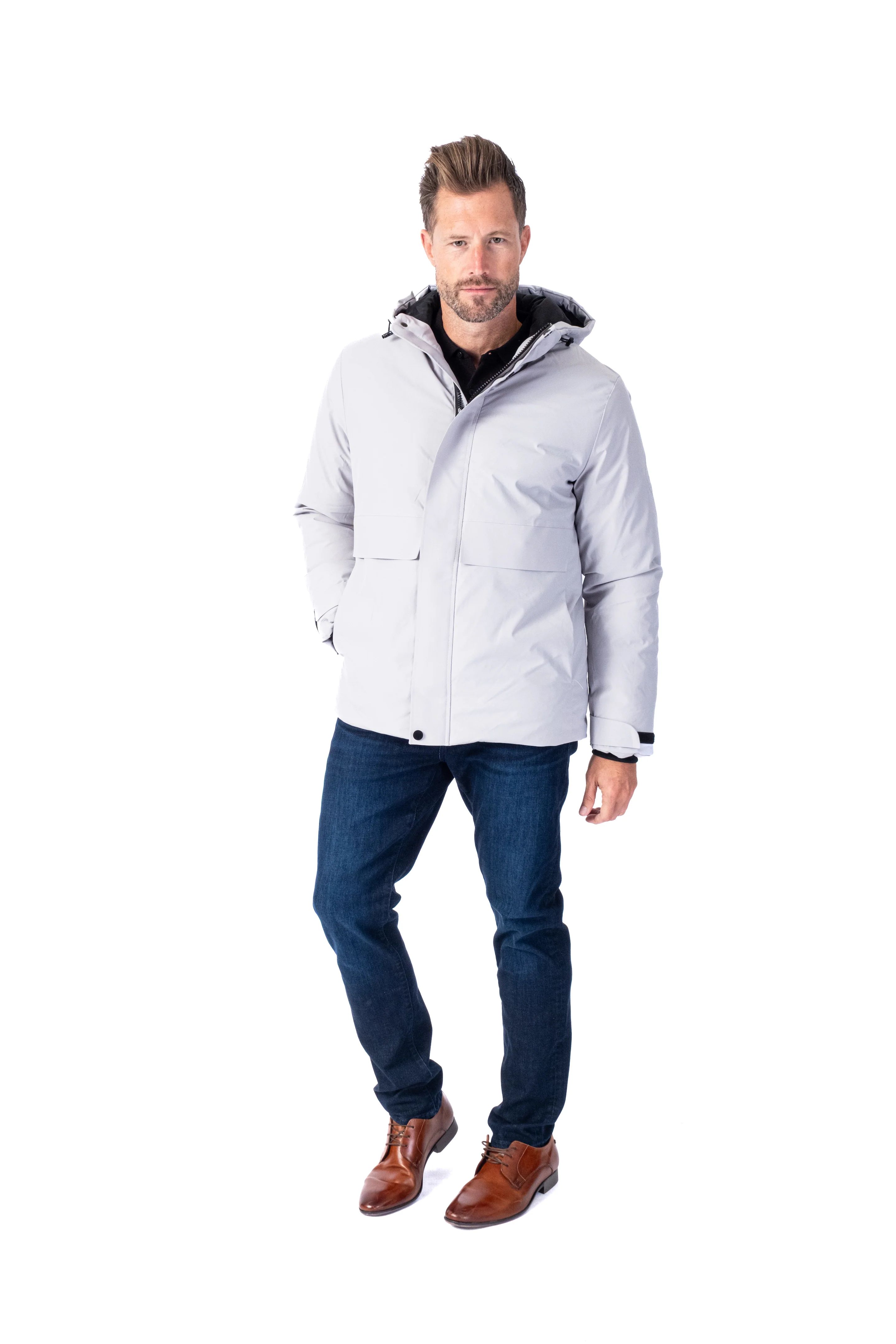 Light Weight Tech Puffer Bomber - White - Image 2