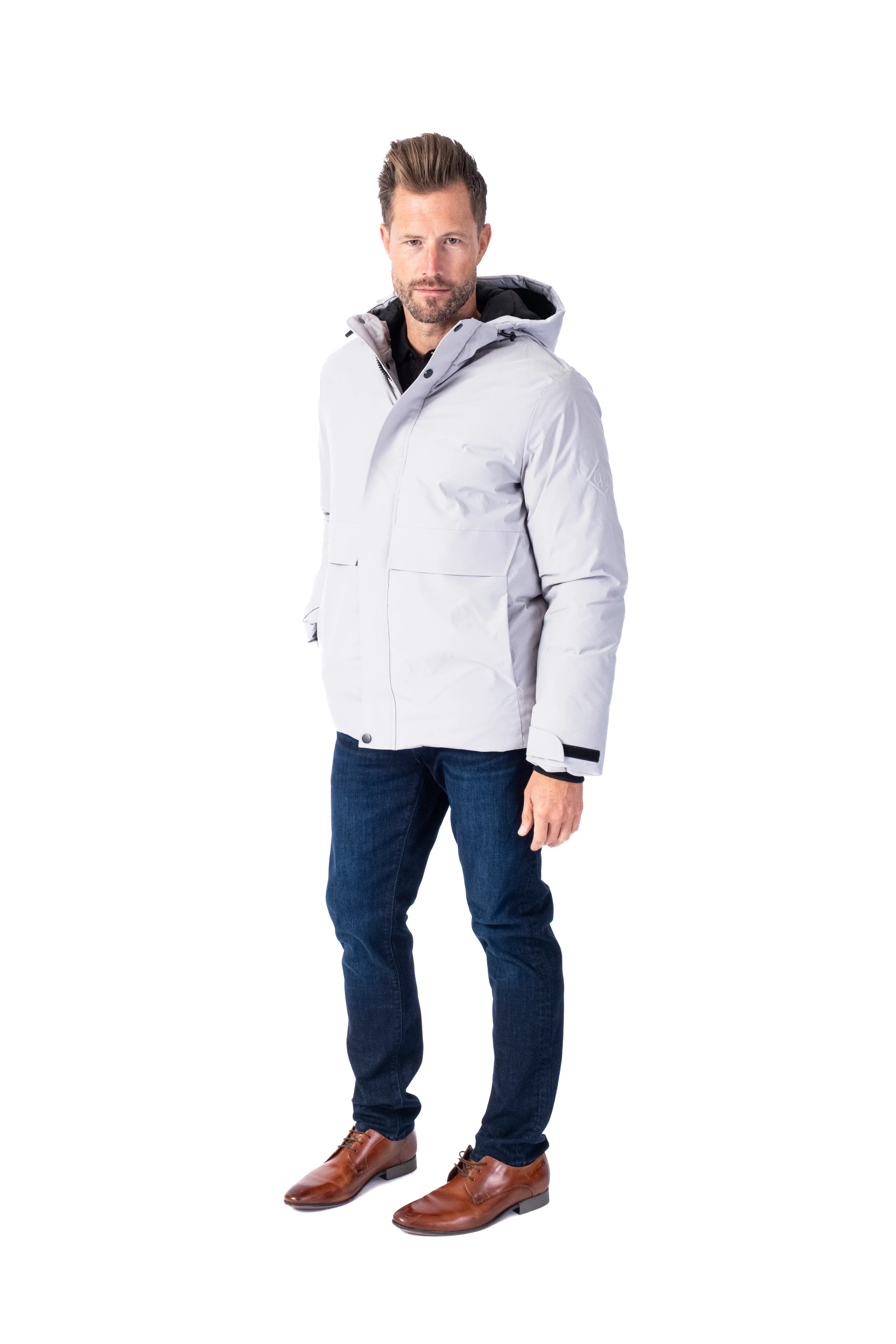 Light Weight Tech Puffer Bomber - White - Image 3