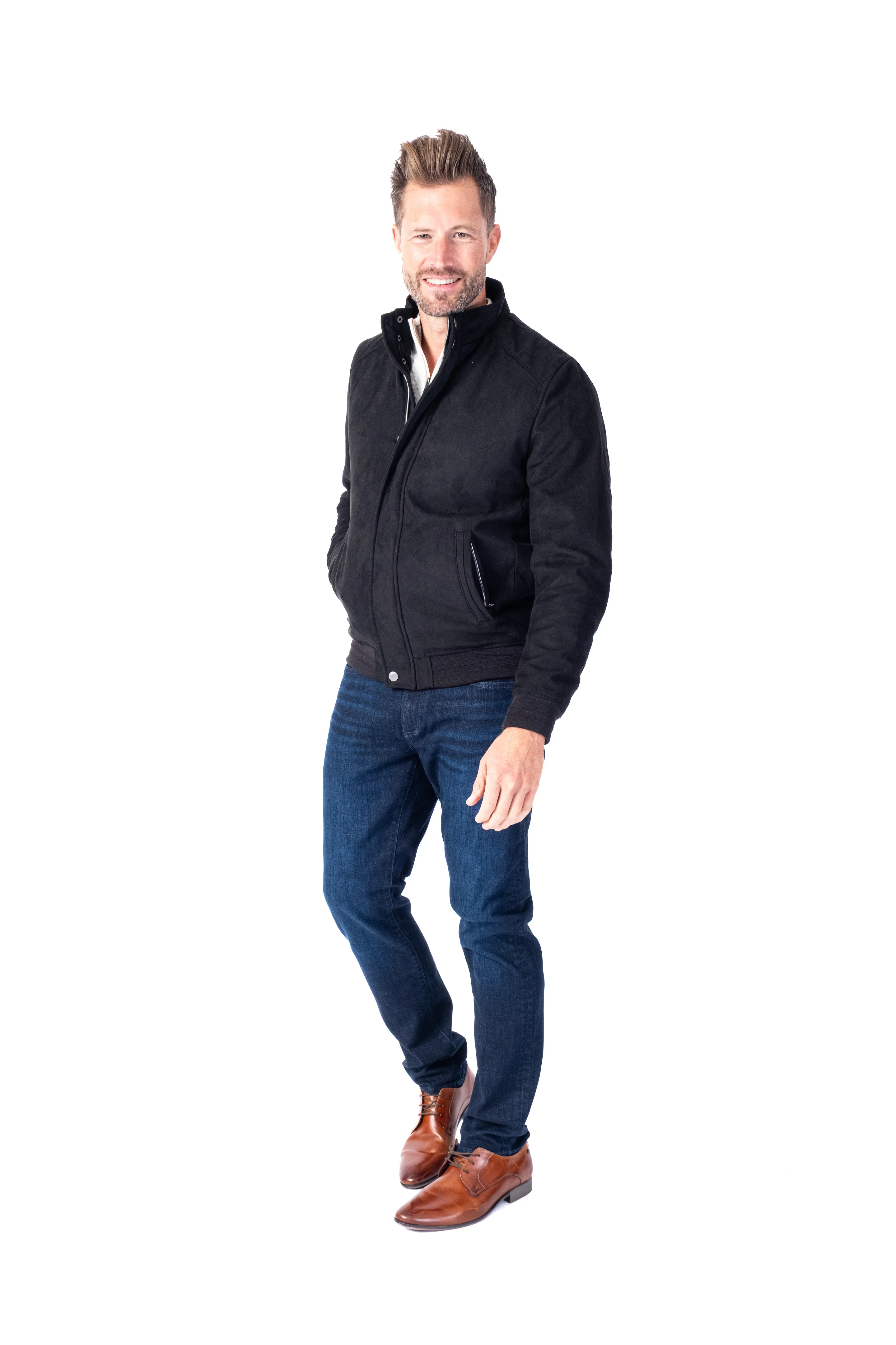 Microfibre Bomber "Harry" - Black - Image 2