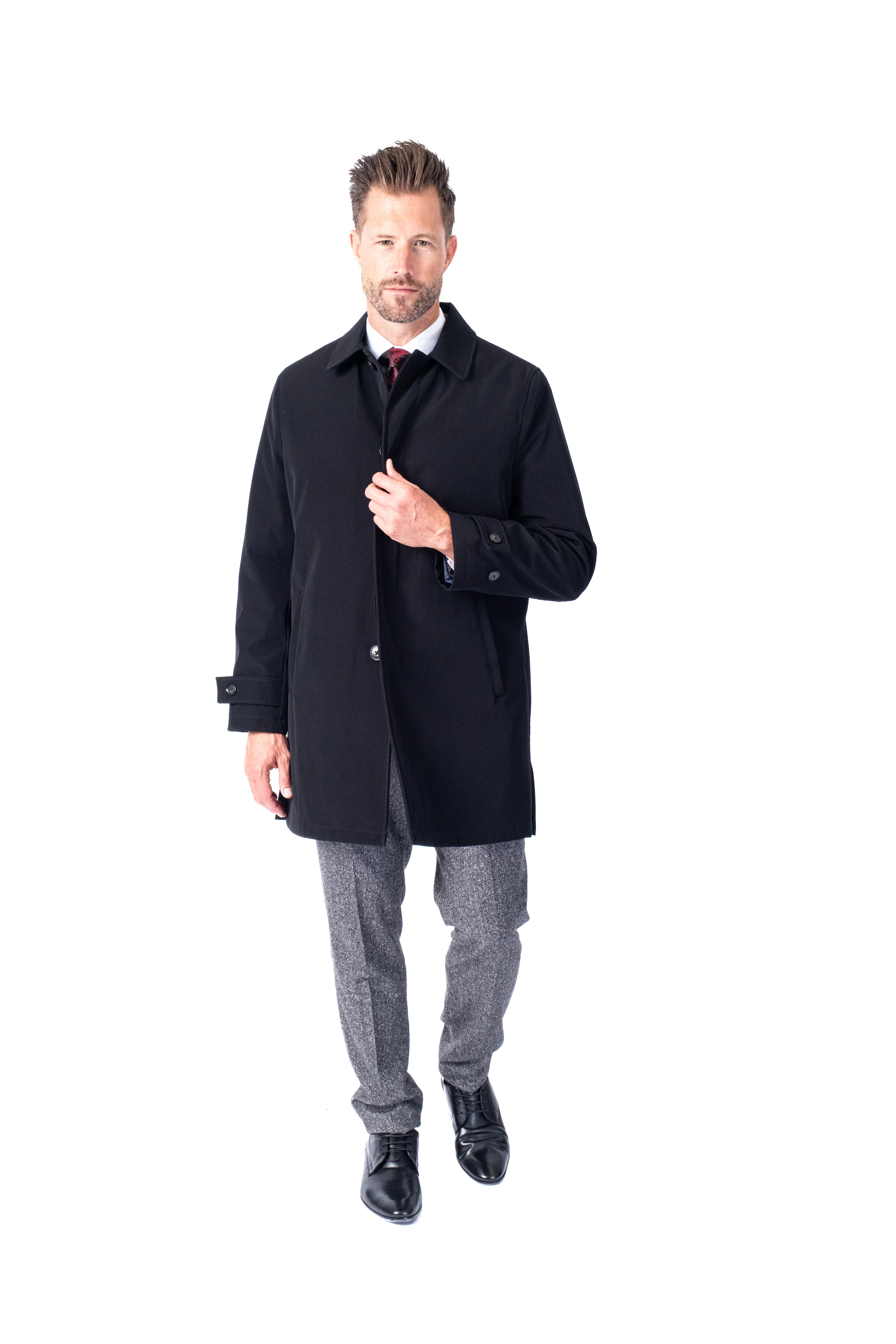 Nylon 36" Topcoat w/ Zipout - Black - Image 2