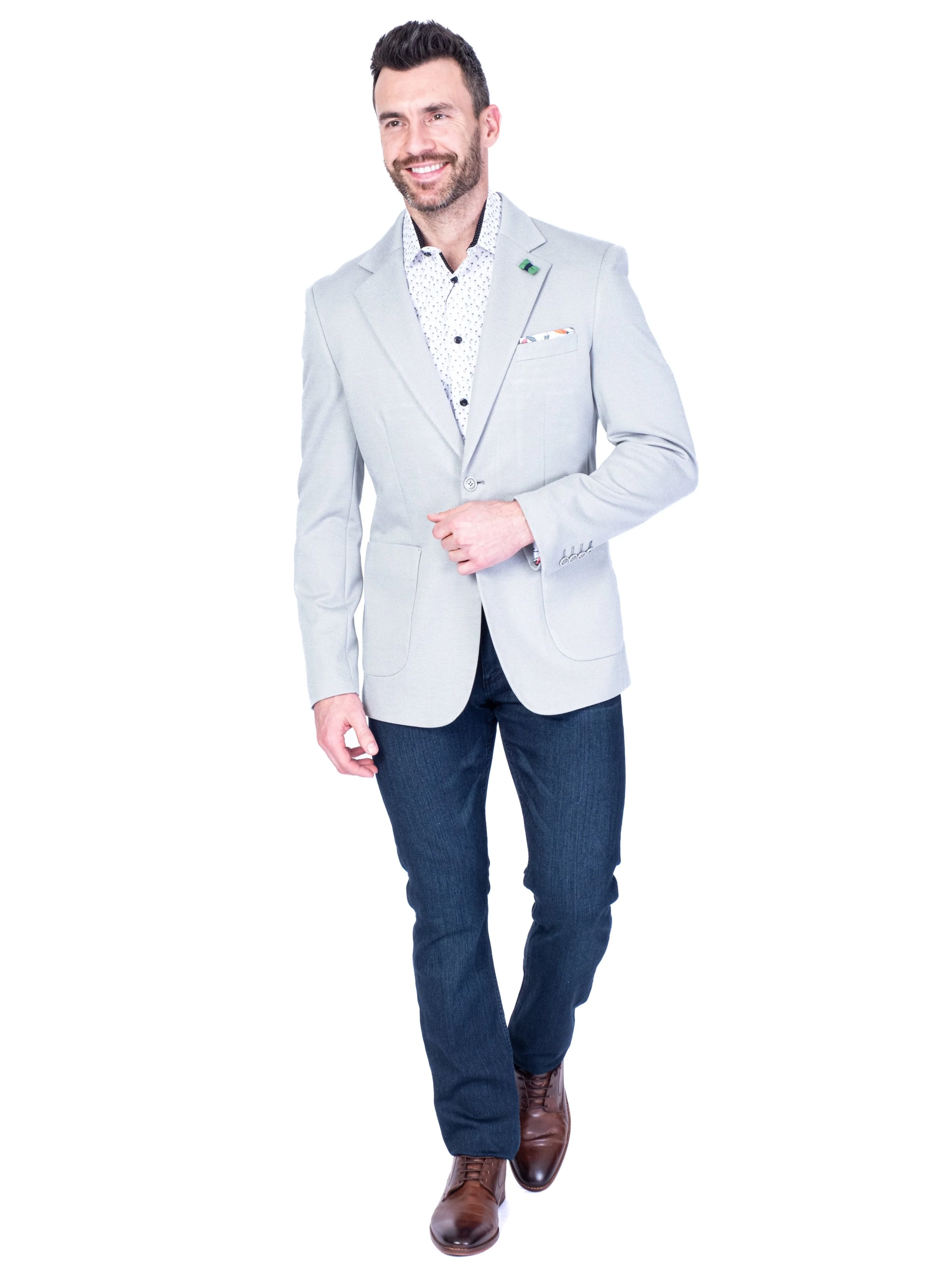 Textured Neat Blazer - Green - Image 2
