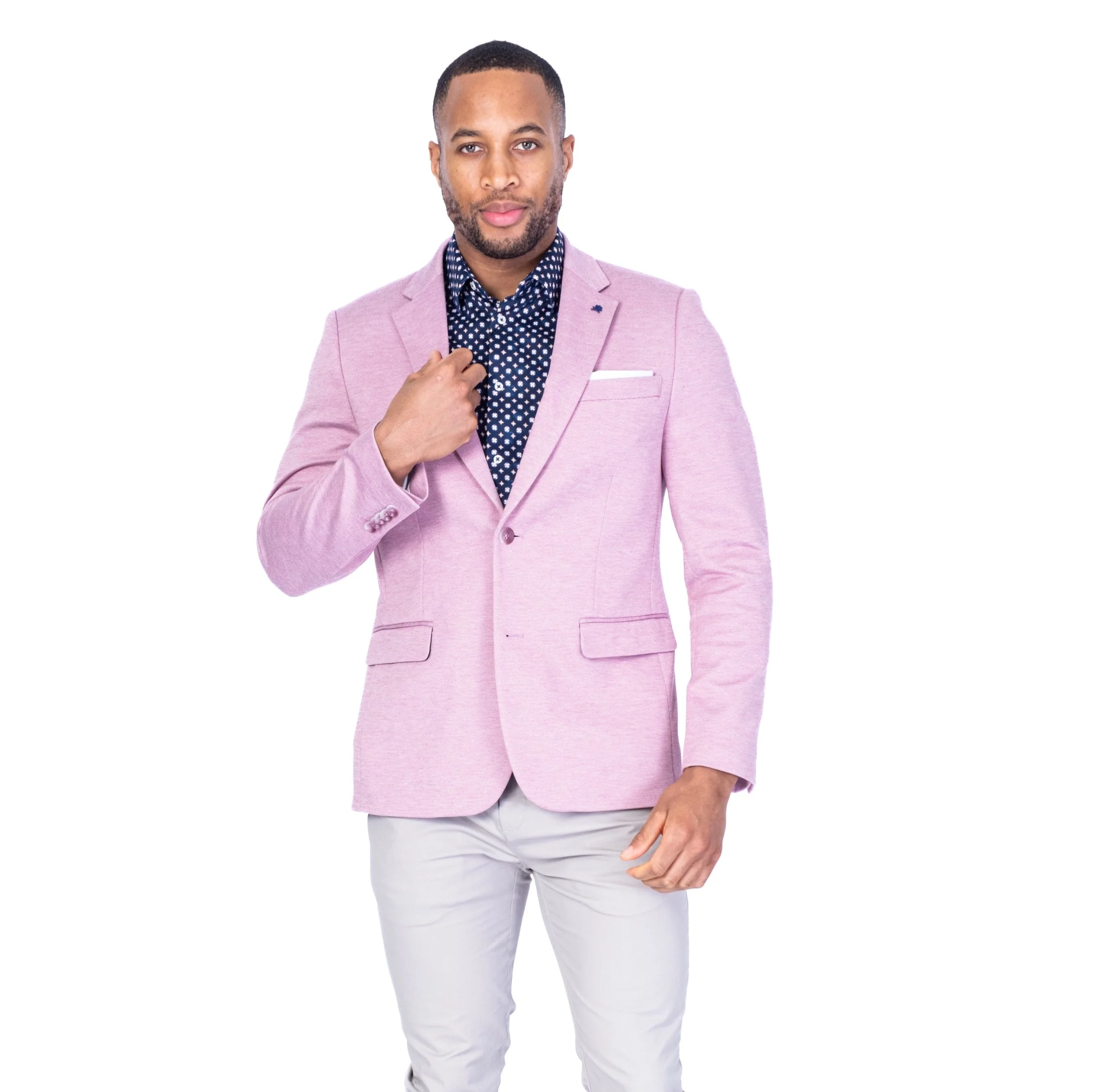 Textured Sports Jacket - Pink - Image 3