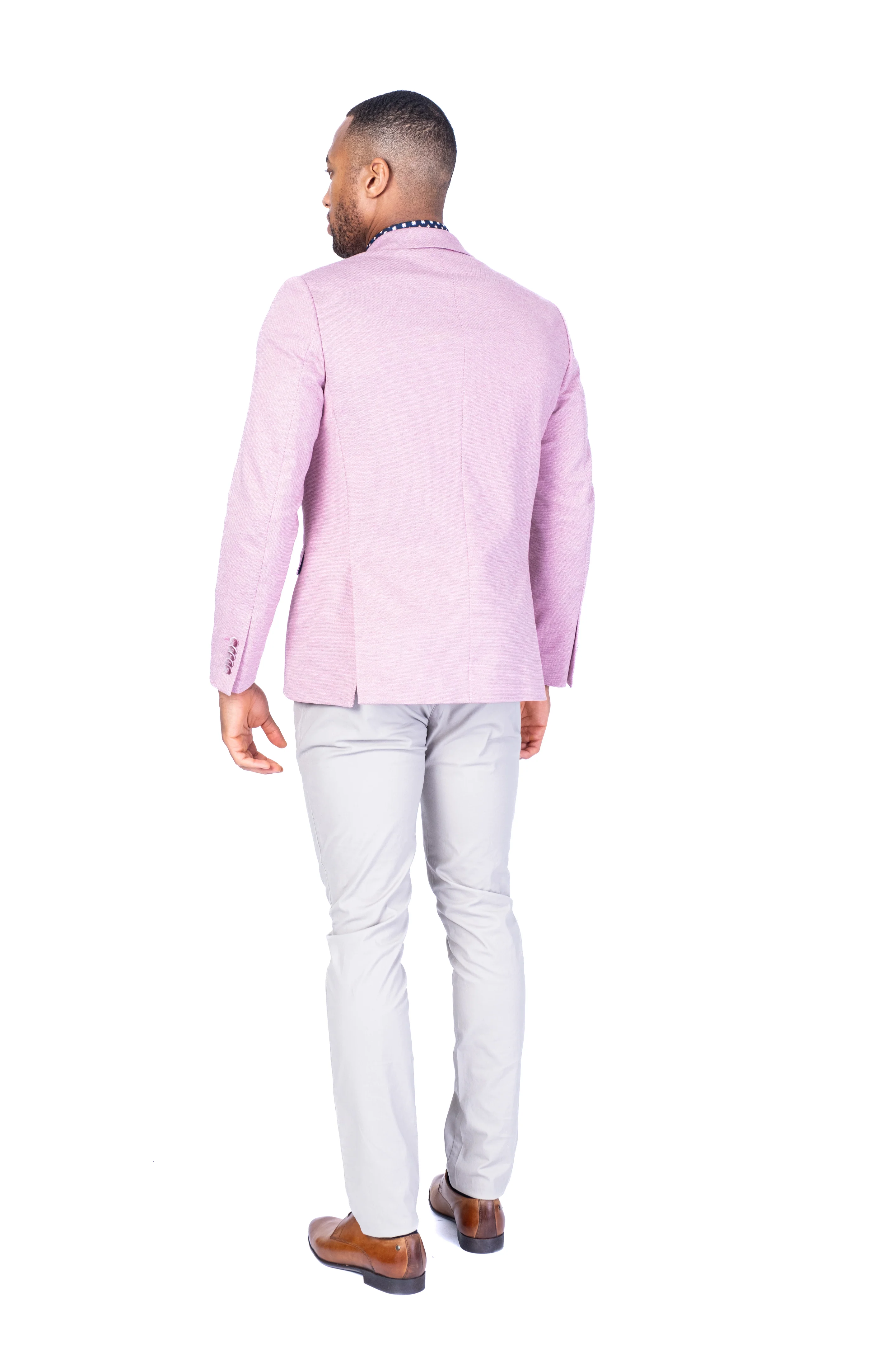 Textured Sports Jacket - Pink - Image 4
