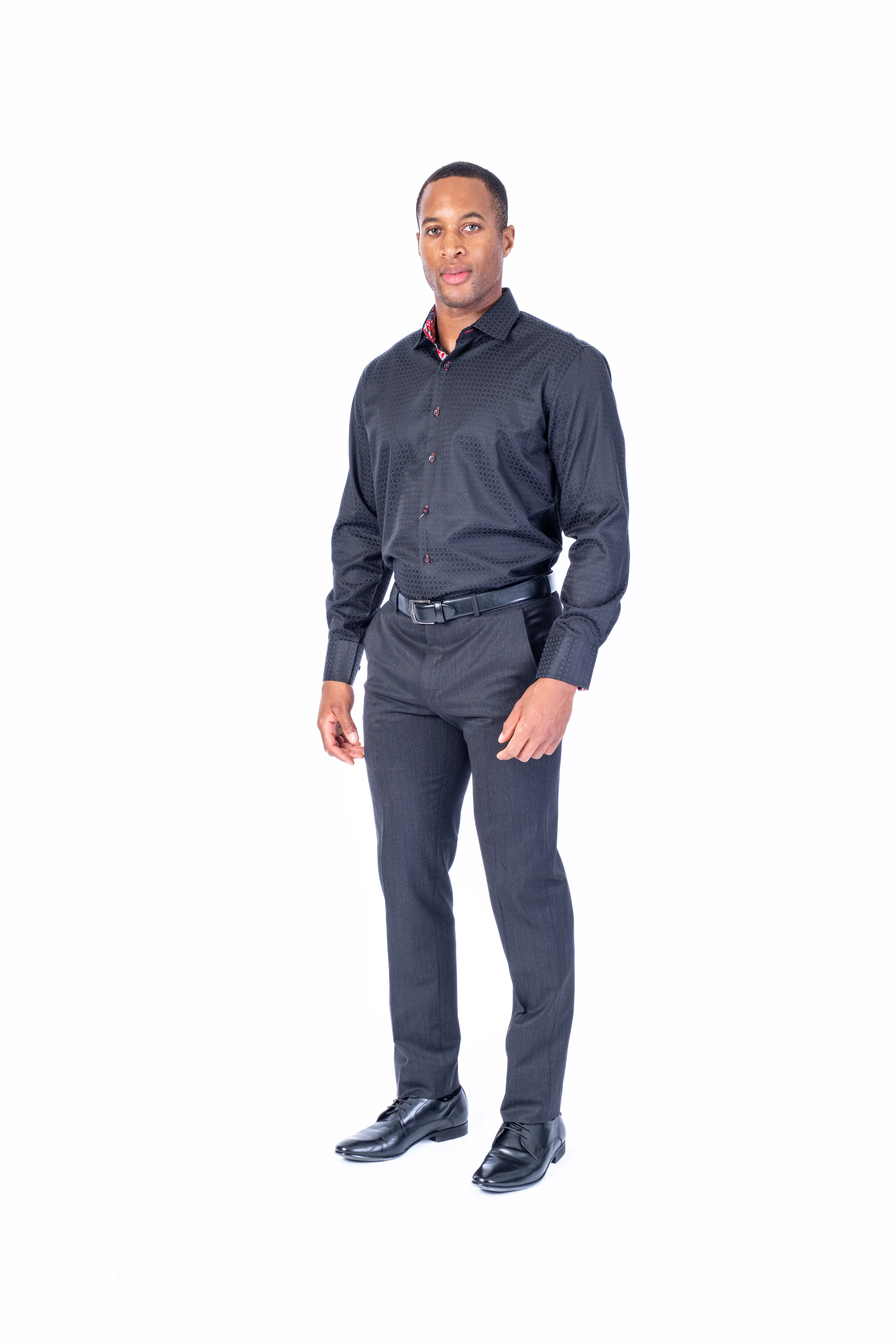 Tonal Check "Ken" Sport Shirt - Image 4