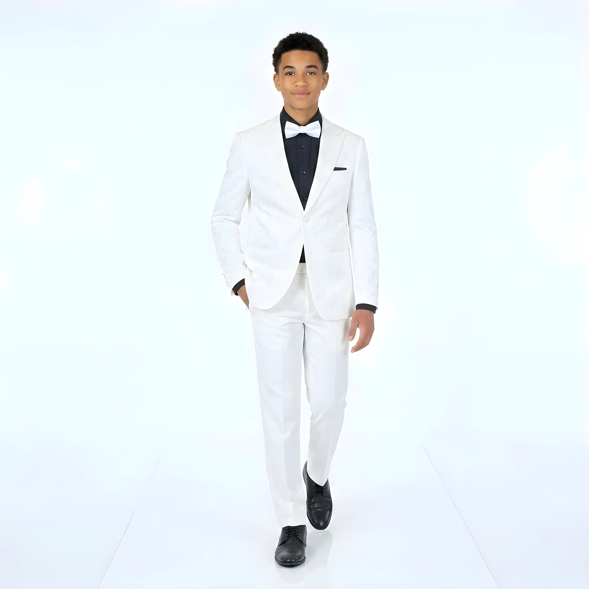 Tonal Paisley Tux w/ Solid Solid Pant - Image 3