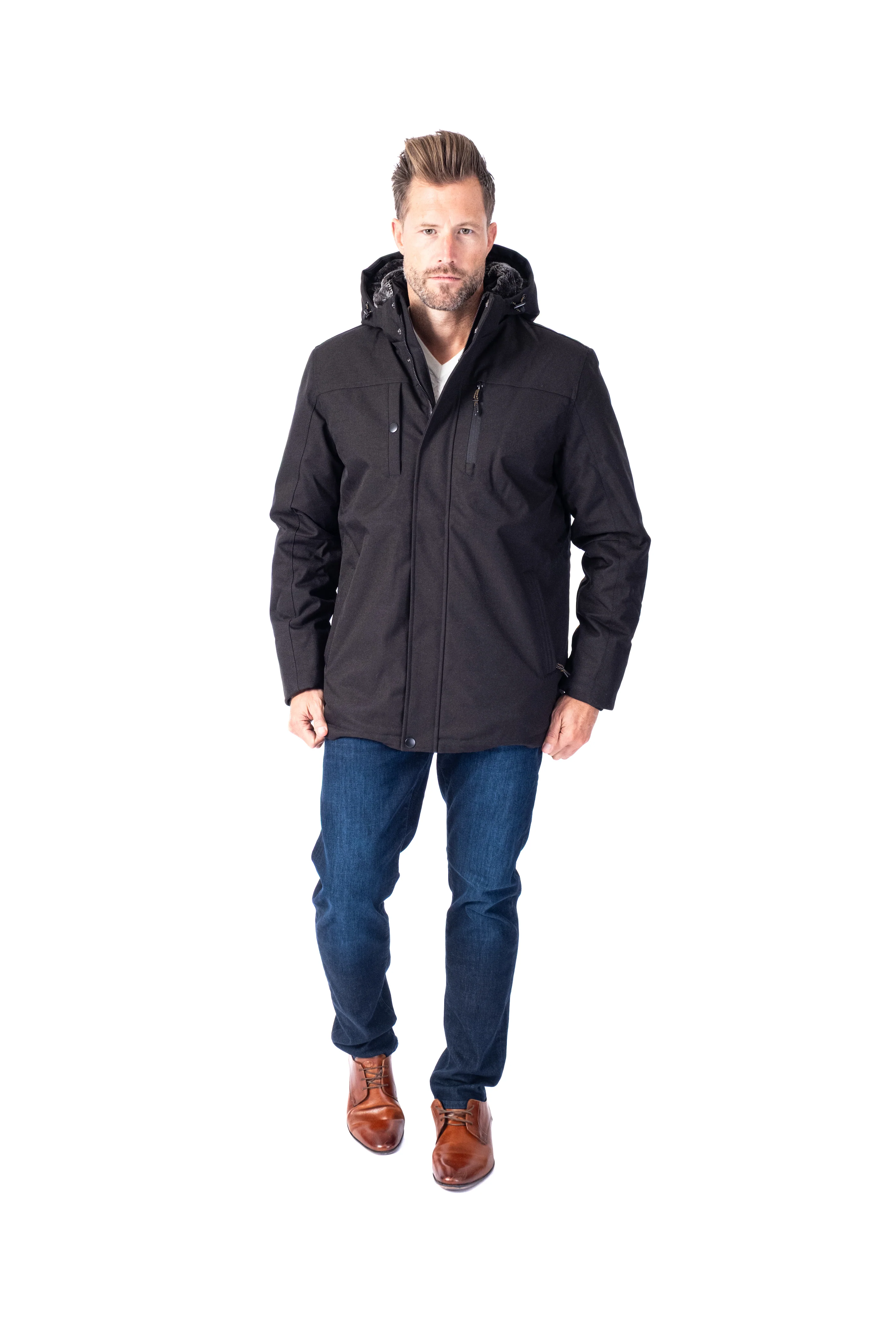 Twill Poly Carcoat- Black - Image 2
