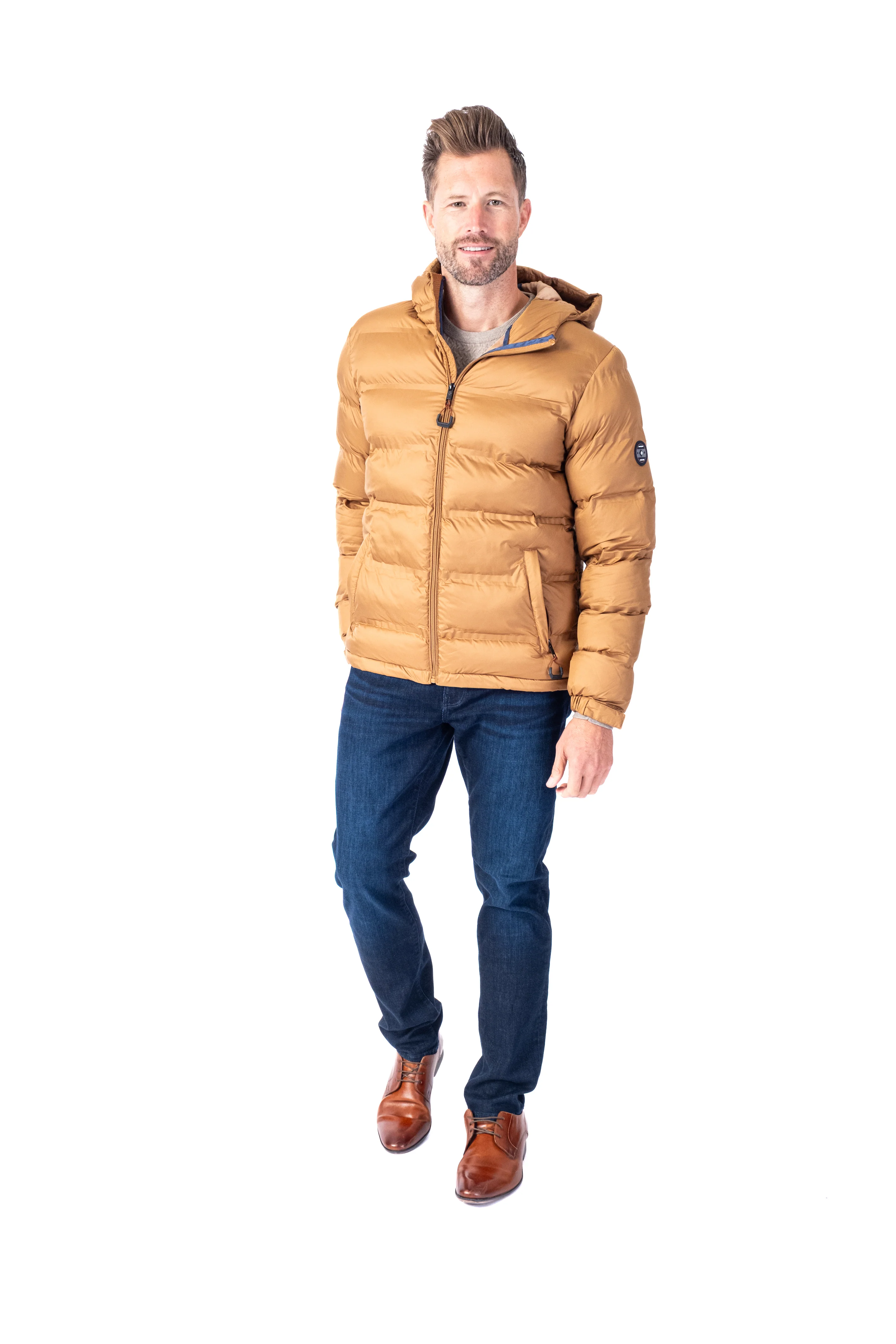 Ultra-Lite Hooded Bomber - Light Brown - Image 2