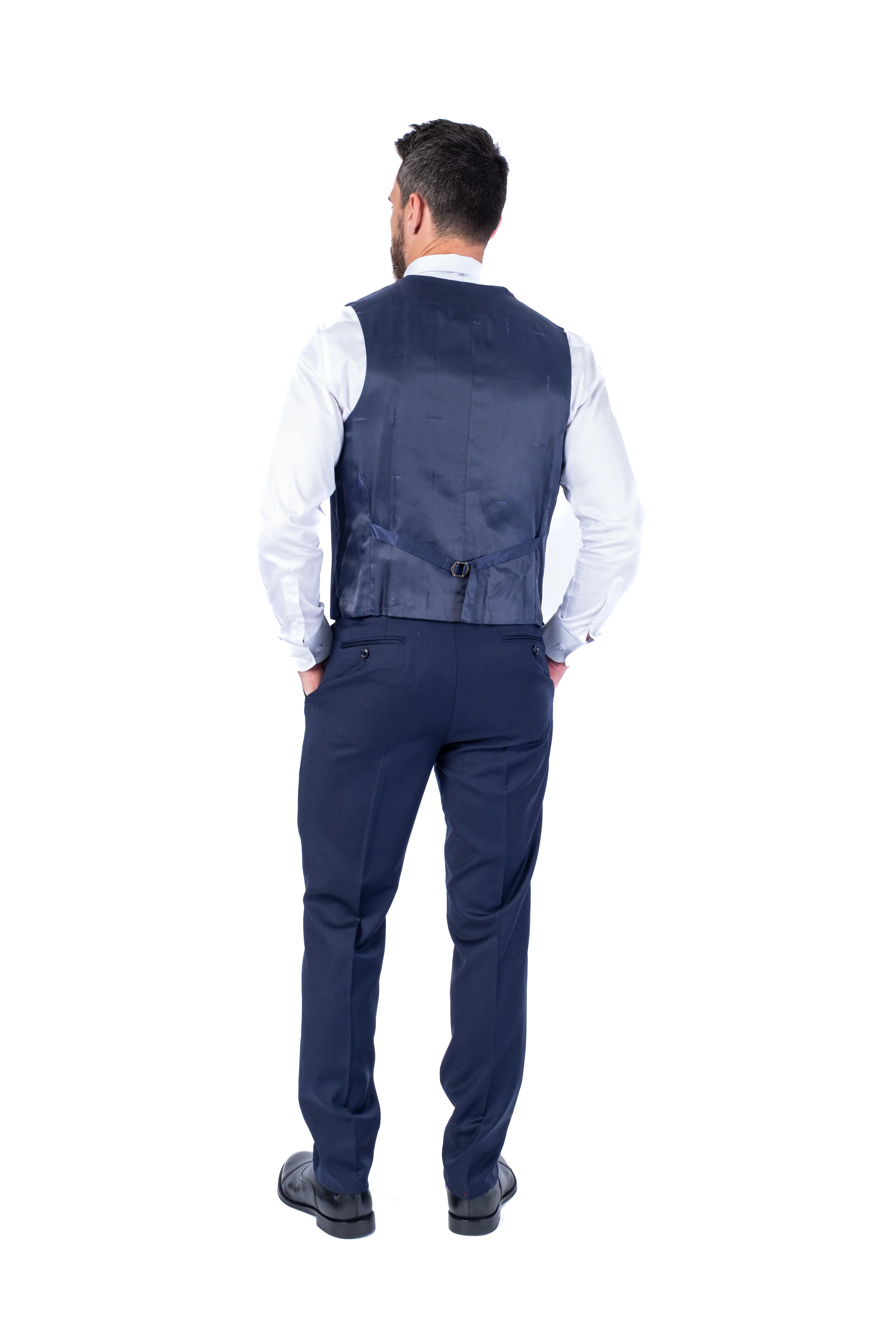 X-Fit 3pc Solid Stretch Suit - Navy - Image 6