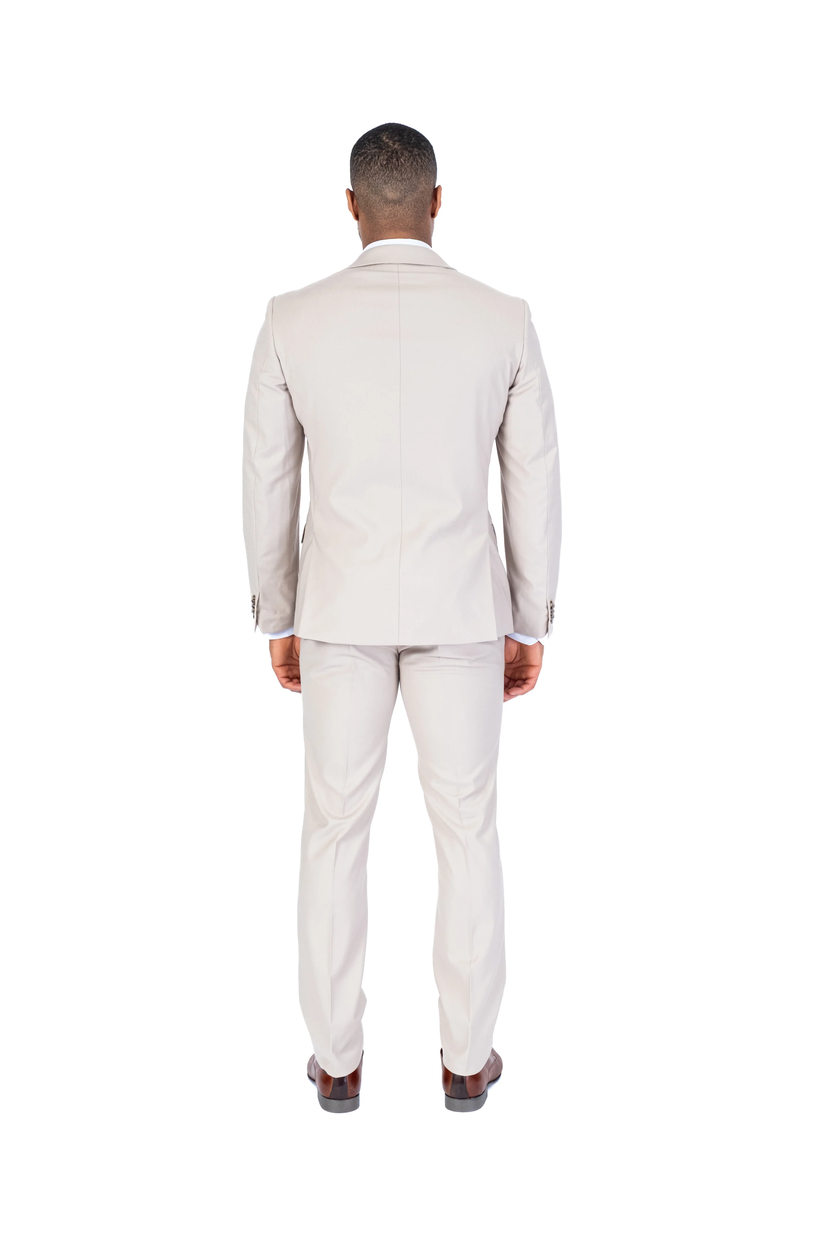 X-Fit Solid Stretch Suit - Tan - Image 4