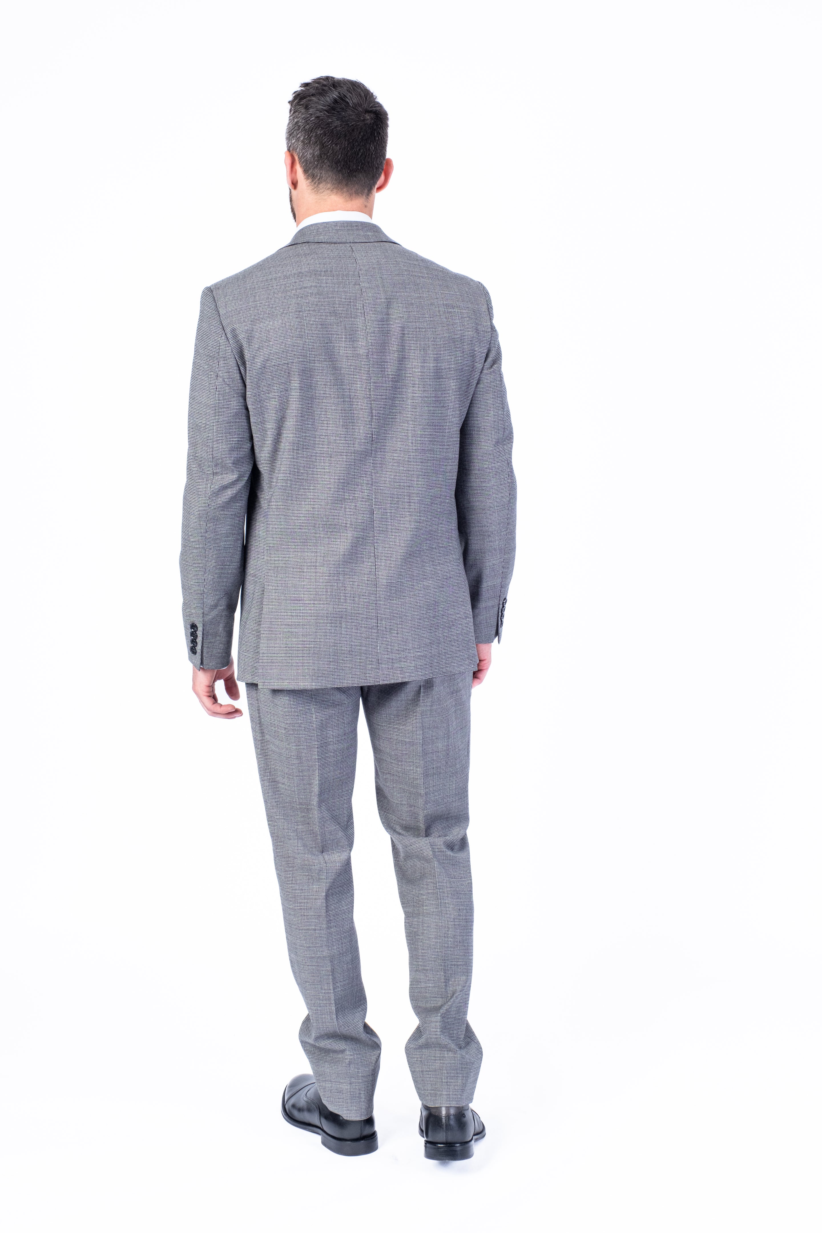X-Slim Mini Houndstooth Suit - Tan/Brown - Image 5